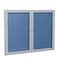 Ghent Enclosed Bulletin Board, 2 Door, Vinyl, 3 ft H x 5 ft W, Ocean PA23660VX-191 - alternate 1